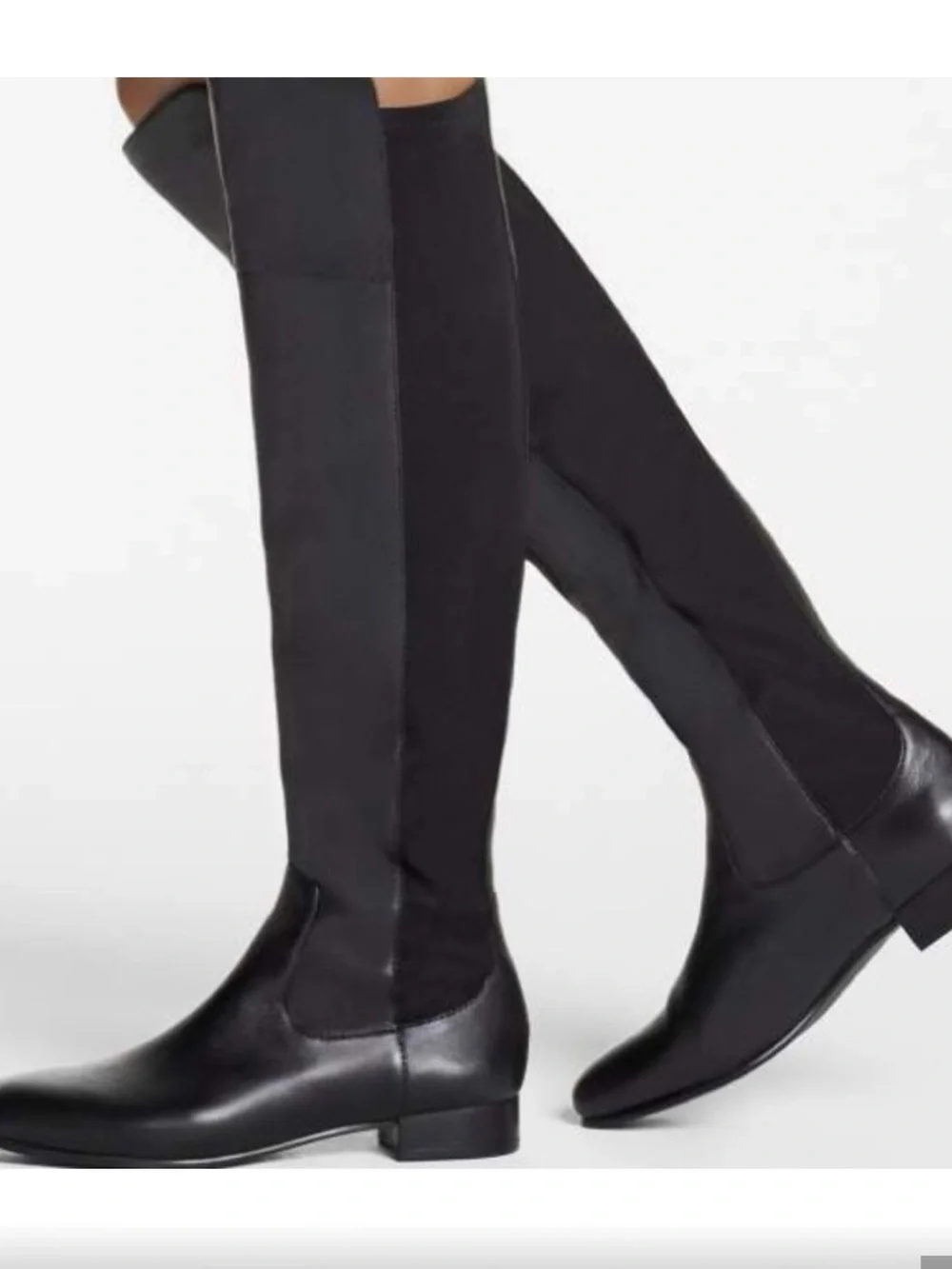 Louise et Cie Black Over-the-Knee Stretch Leather Boots